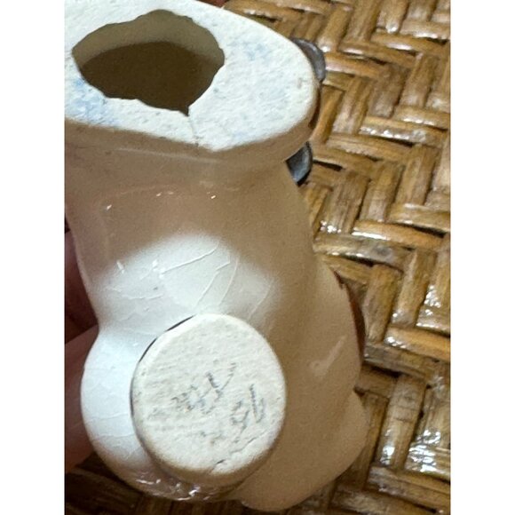 Vintage Ceramic Naughty Dog Figurine Floppy Ear With Brown Spots - Picture 6 of 9